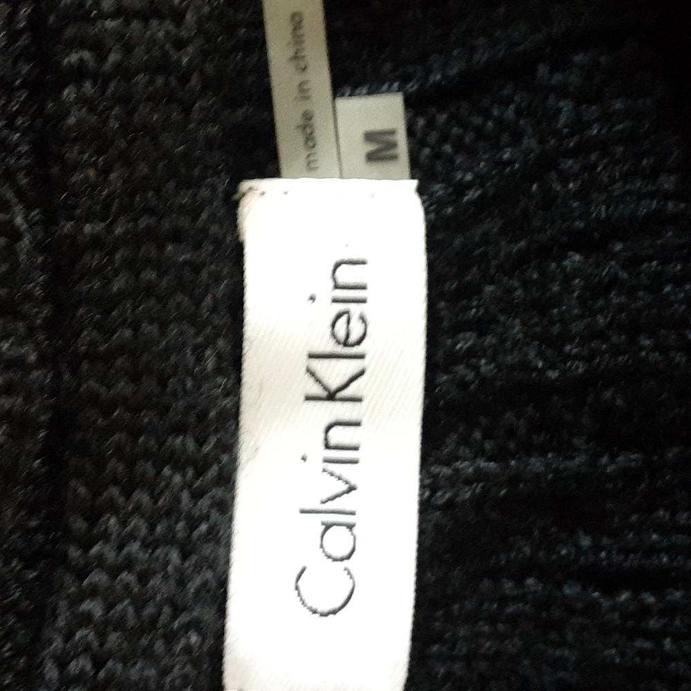 Calvin Klein women Whimsigoth  black merino wool blend cable knit dress … - Picture 11 of 13